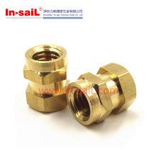 Hex Brass Threaded Insert Nut for Plastic